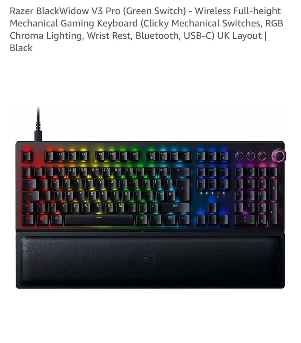 Razer Blackwidow V3 Pro Wireless Keyboard - Image 2