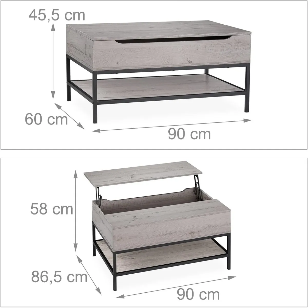 Coffee Table with Lift Top Living Room Storage - Image 3