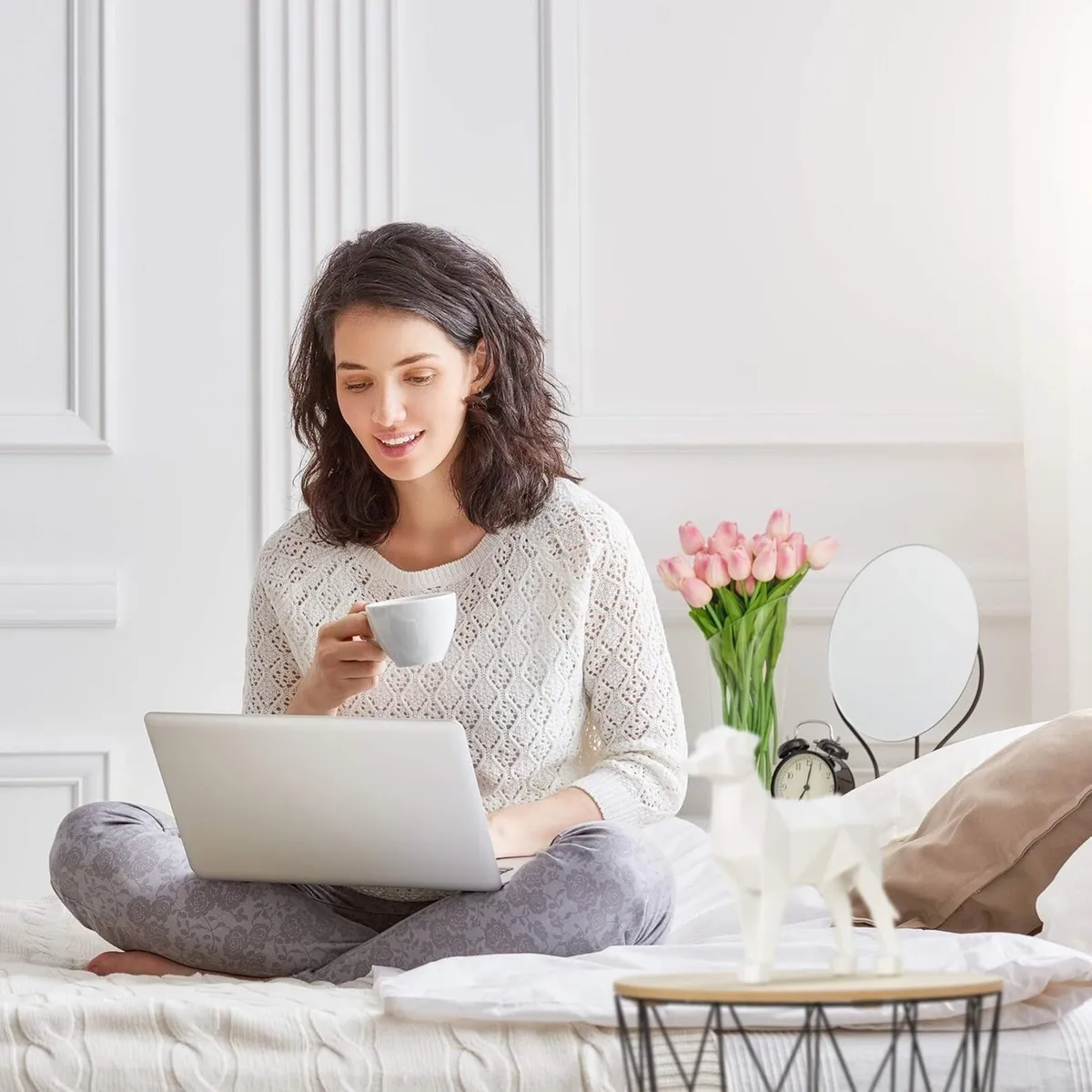 Basket Side Table 3 Sizes Wired Storage Metal - Image 4