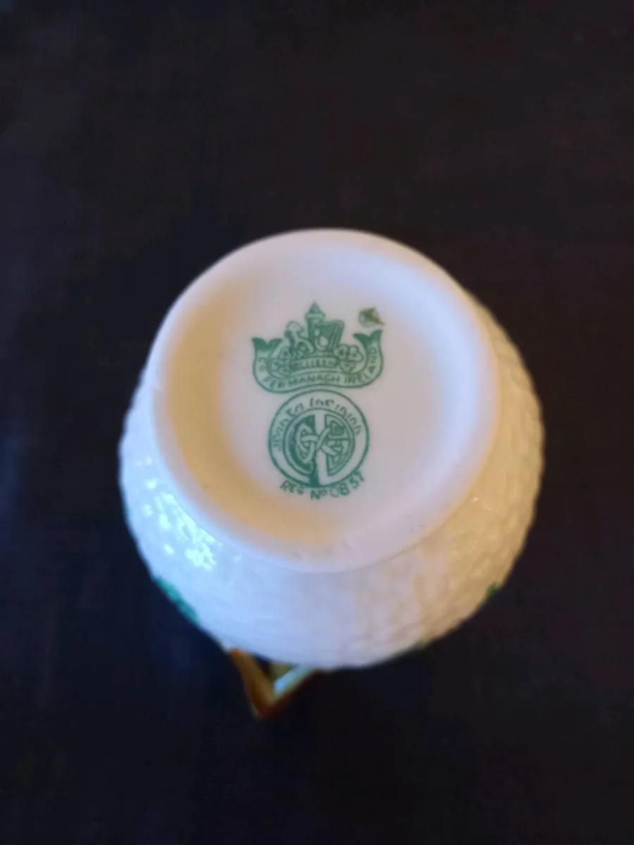 Small Belleek China Cream Jug - Image 2