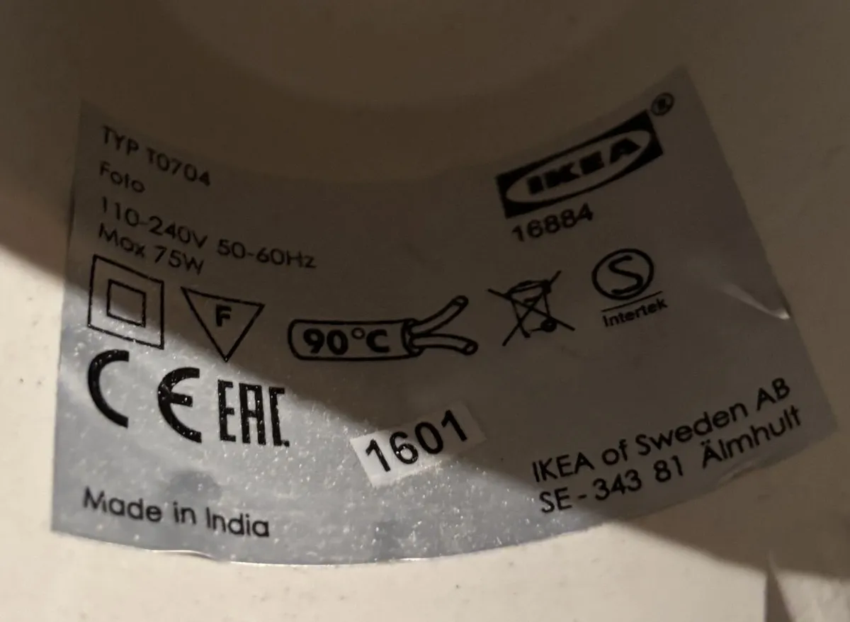 Set of 2 IKEA Metal Pendant Lamps - Image 2