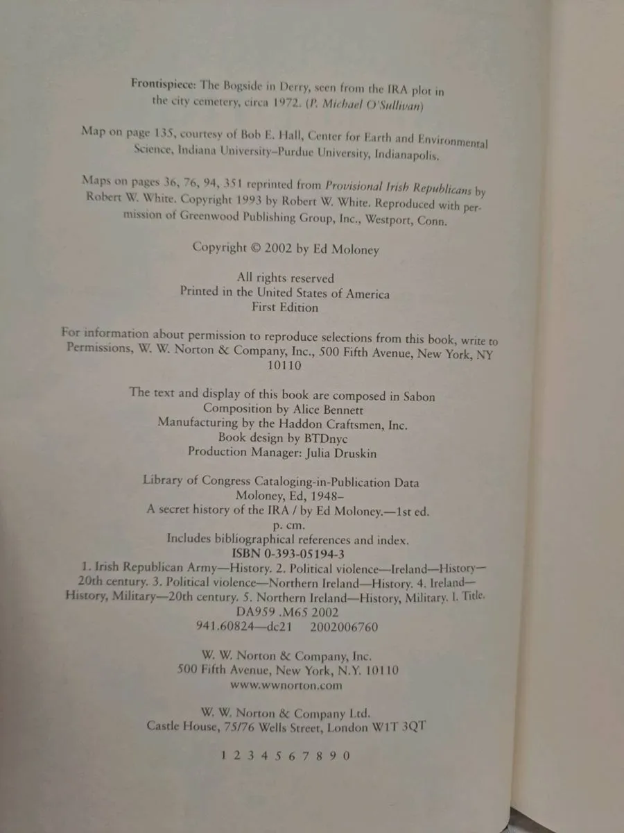 1st ed Secret History of the IRA Ed Moloney - Image 4