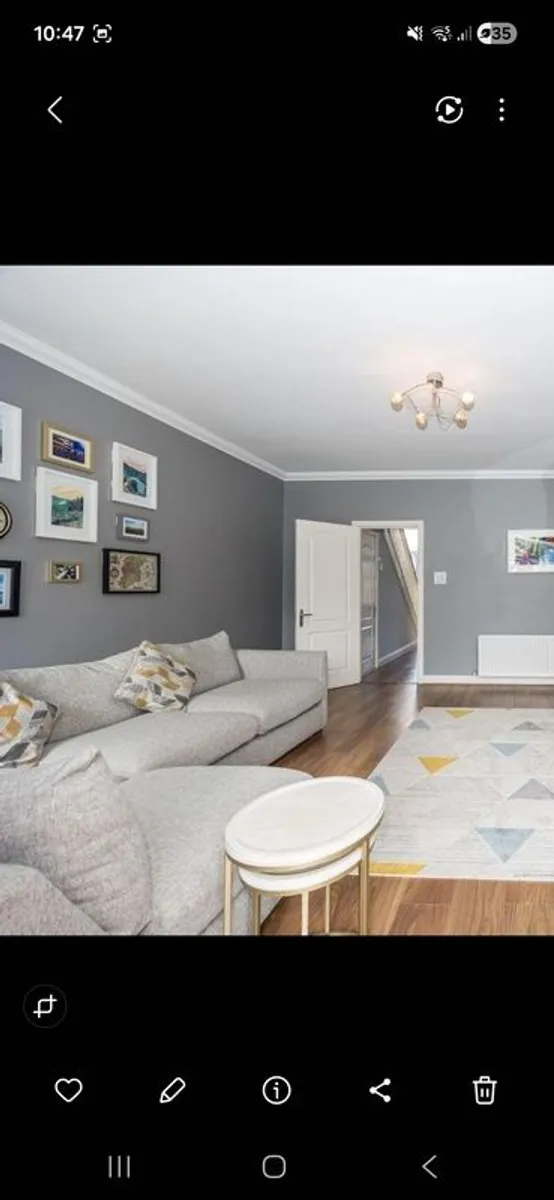 Grey corner sofa - Image 1