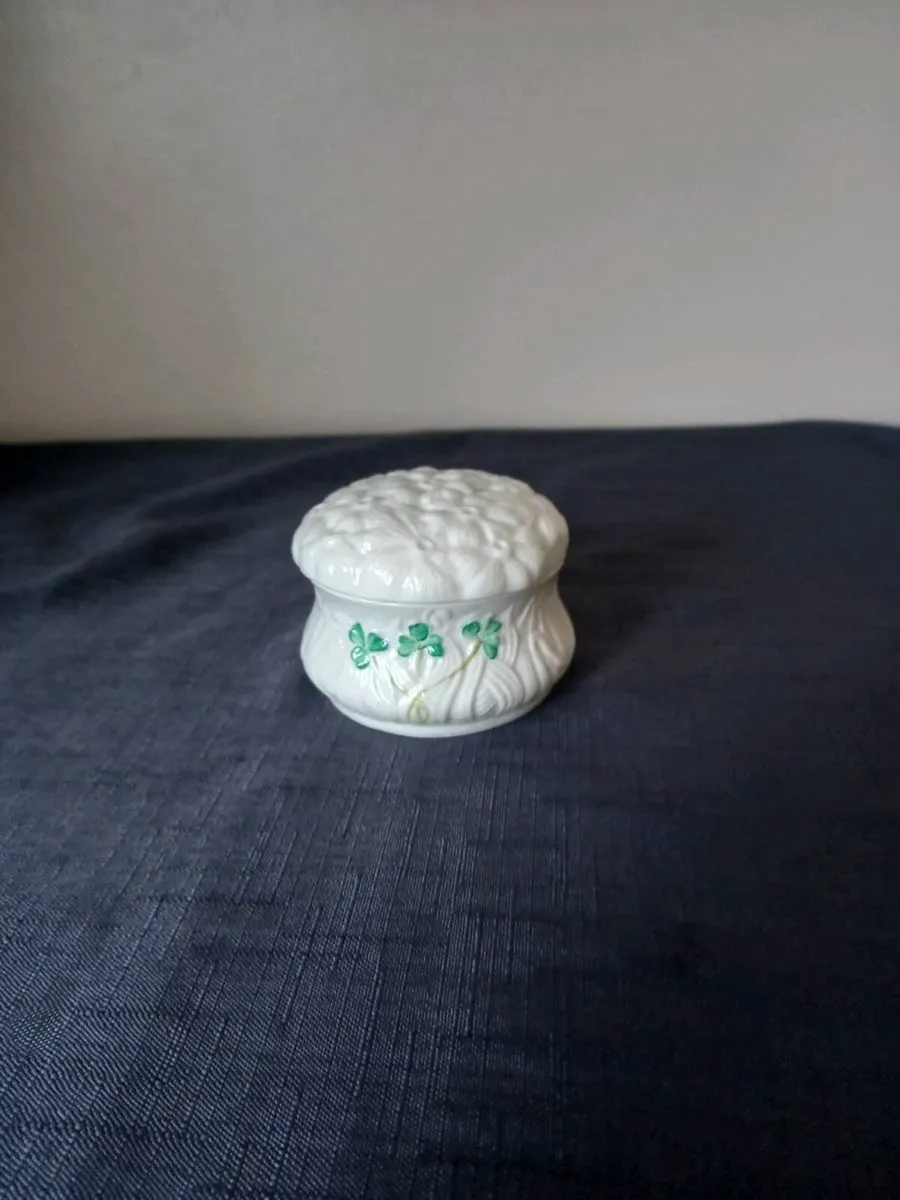 Belleek China Pot With Lid - Image 1