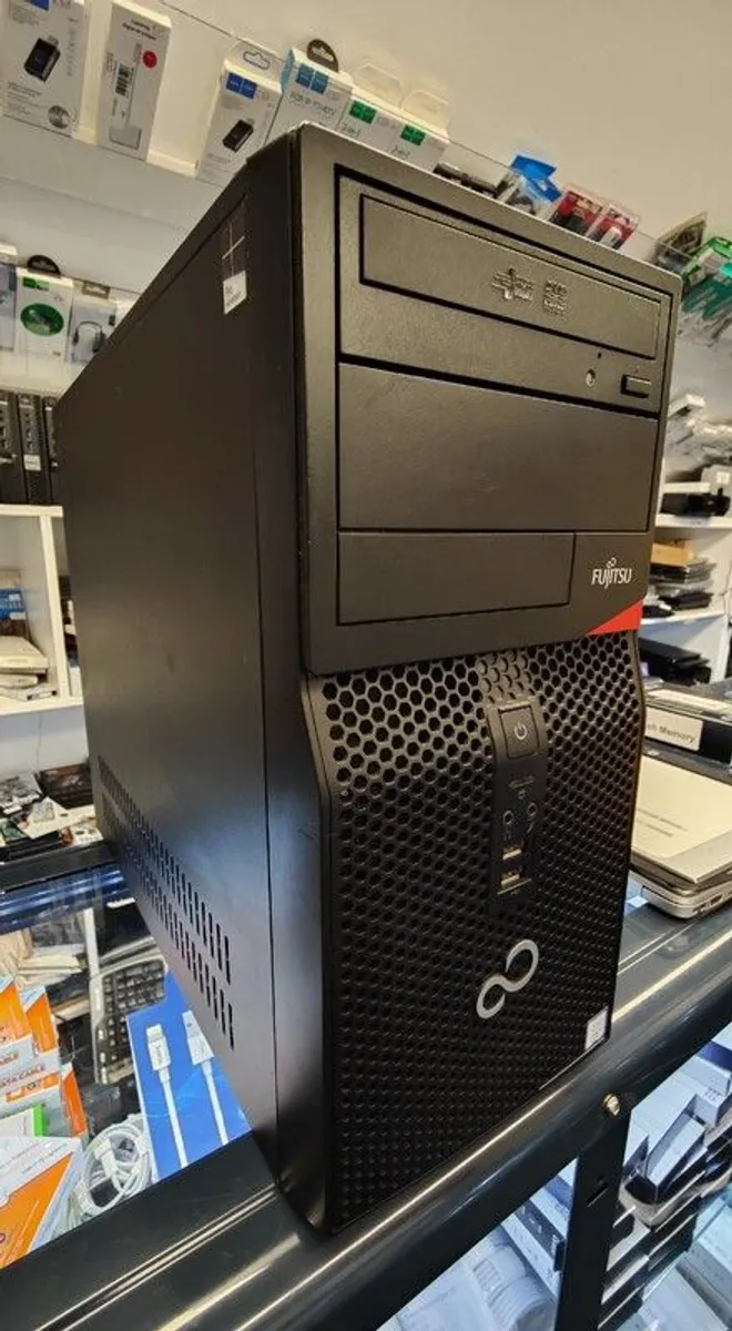 Fujitsu M14W PC Desktop Intel Core i5 6th Gen 8GB RAM 256GB SSD + 500GB HDD Windows 10 Pro. - Image 1