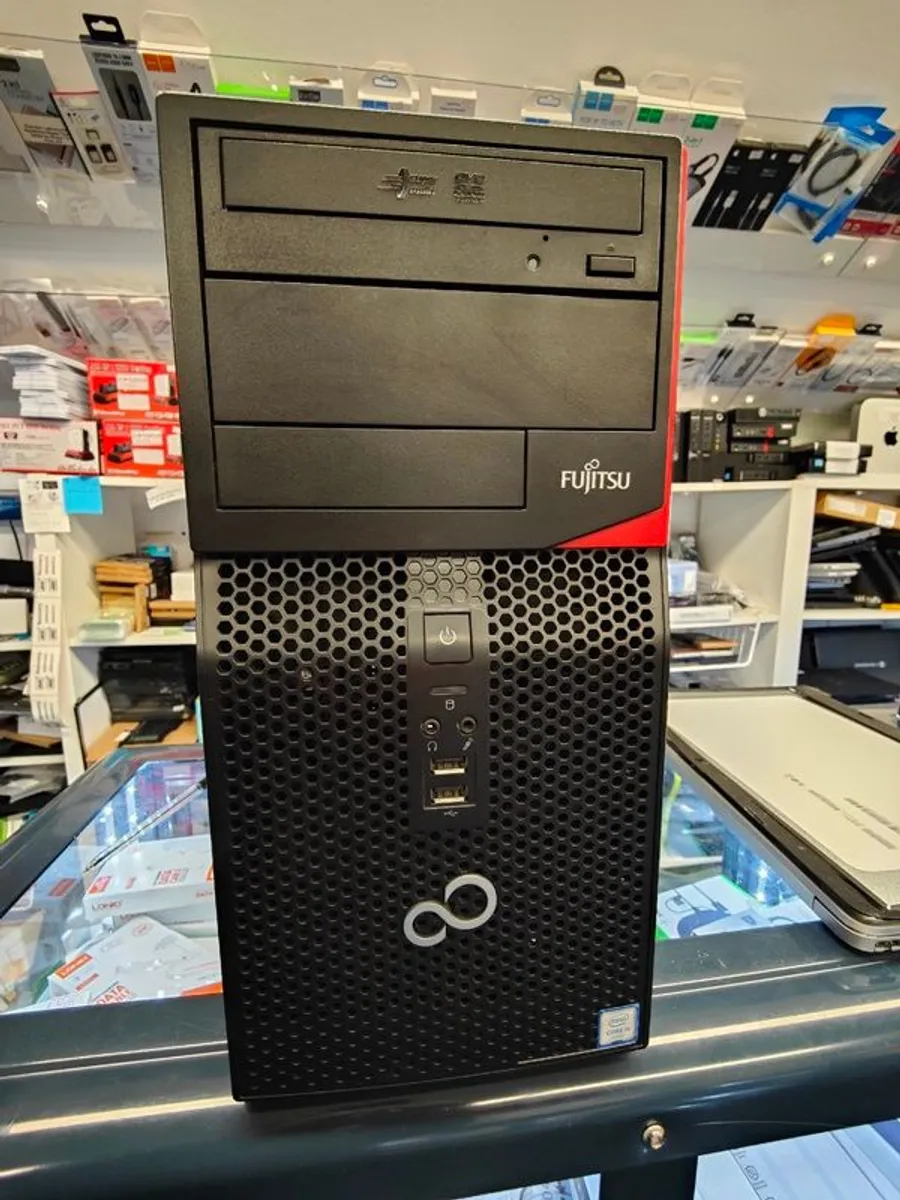 Fujitsu M14W PC Desktop Intel Core i5 6th Gen 8GB RAM 256GB SSD + 500GB HDD Windows 10 Pro. - Image 2