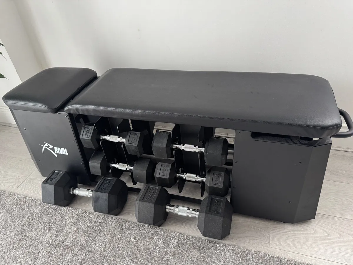 Multifunctional weight Bench - Rival + 20kg Hex - Image 1