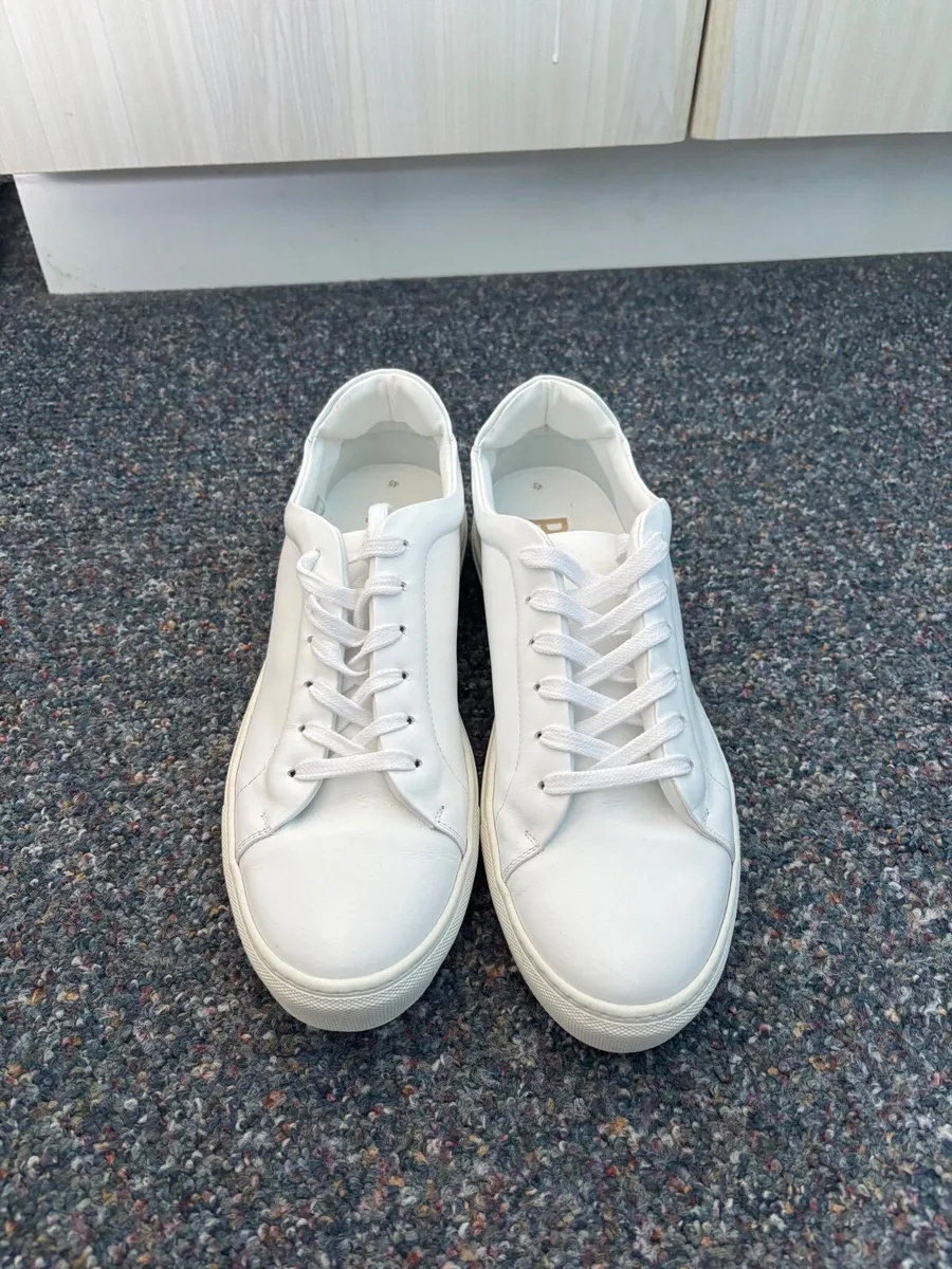 Pantofola D’oro White Leather Trainers - Image 1