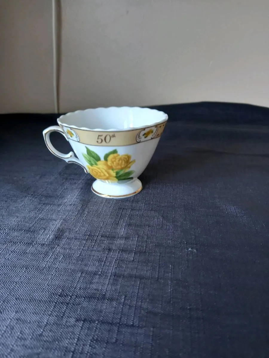 50th Golden Wedding Anniversary Teacup - Image 2