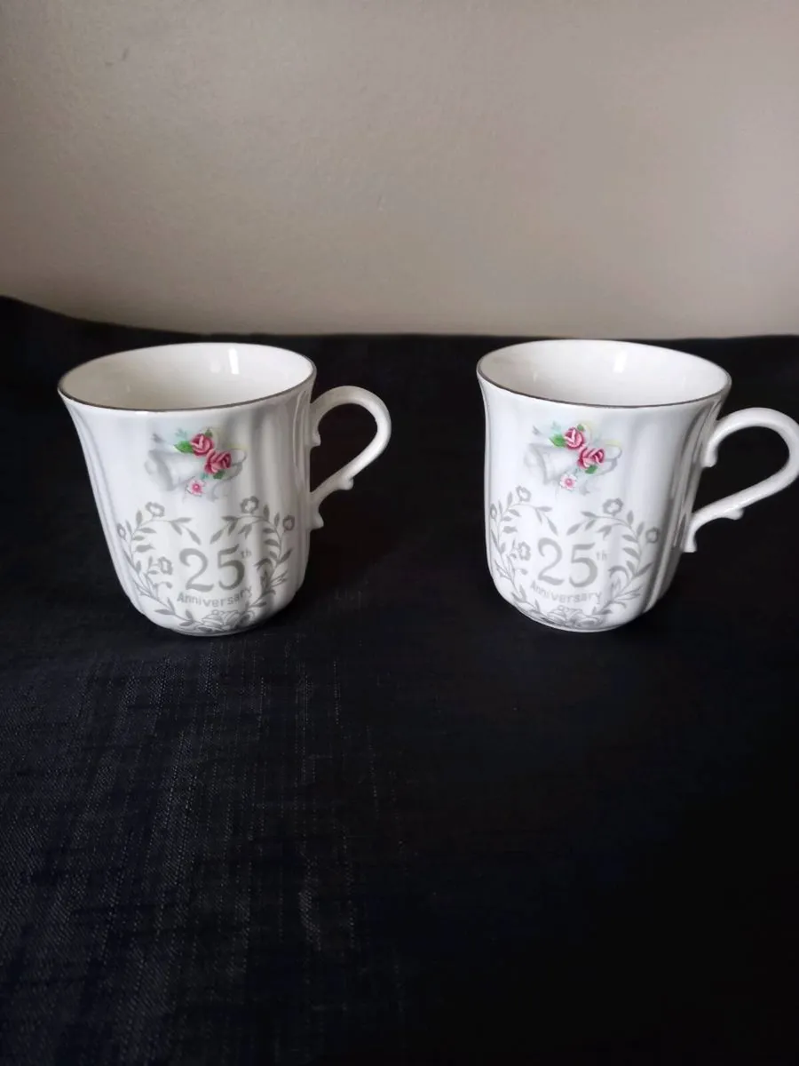 2 25th Wedding Anniversary Teacup's - Image 2