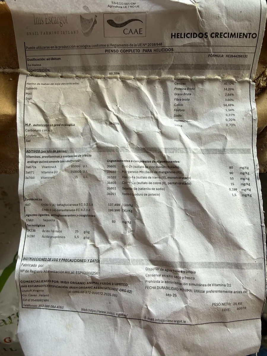 Inis Escargot Organic Snail Feed - Image 3