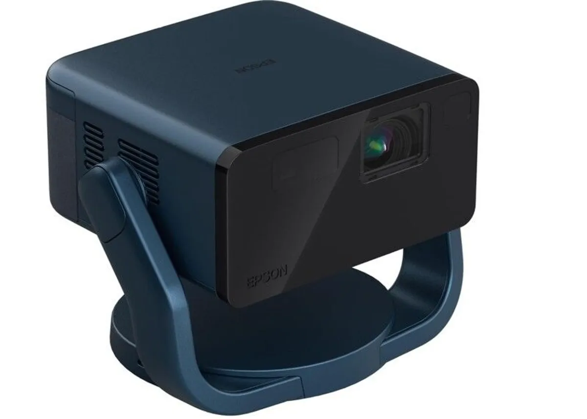 Epson EF-22N, Mini Laser Projector, 1,000 Lumens, Up To 150 Inch Display, Google TV and Bluetooth Speaker, Portable, Fixed Stand - Image 1