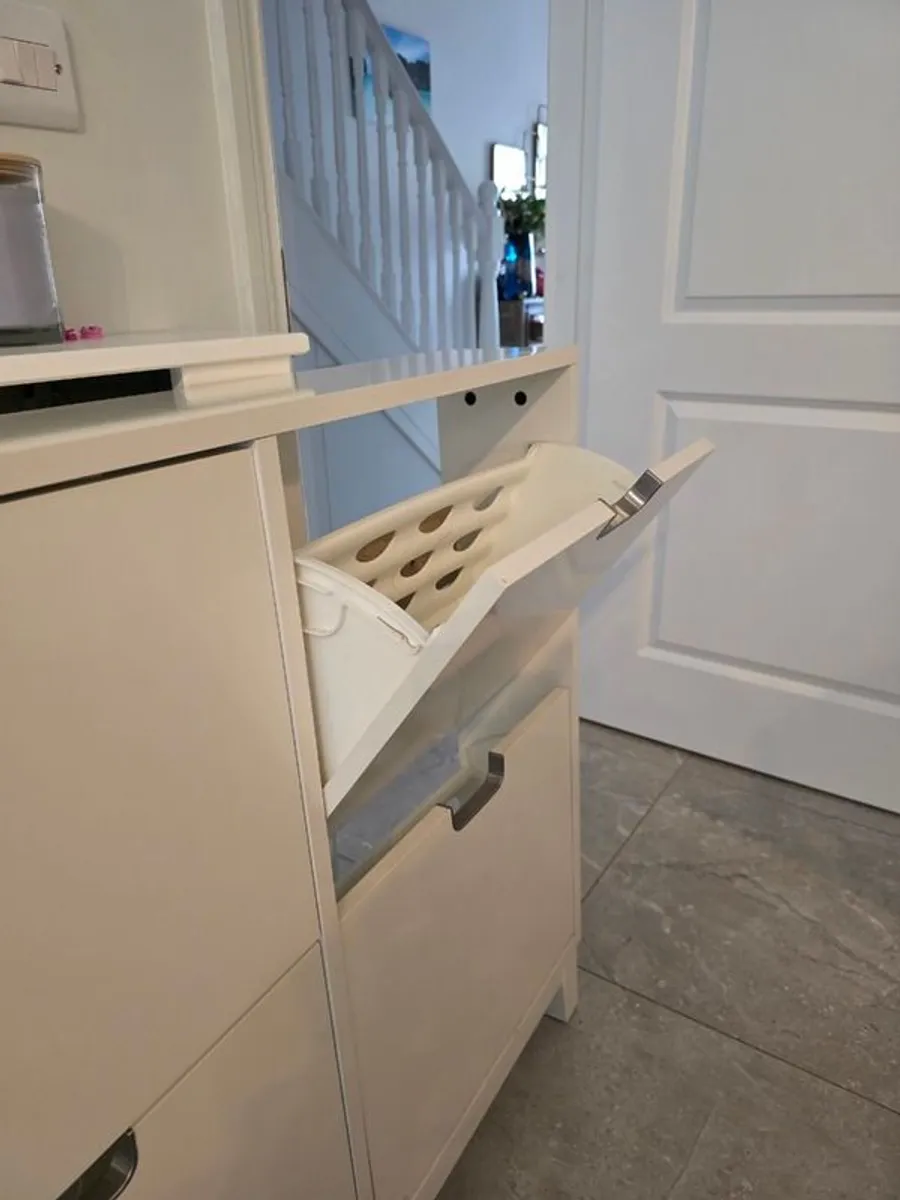 Slimline 4-Compartment Shoe Cabinet - Image 1