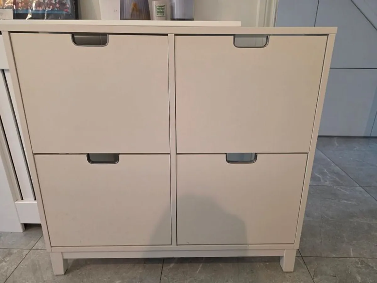 Slimline 4-Compartment Shoe Cabinet - Image 2