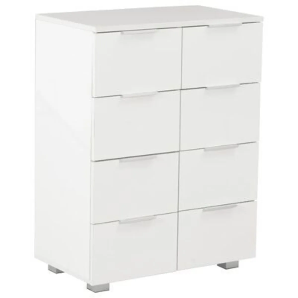 Sideboard High Gloss White 60x35x80 cm Chipboard - Image 2