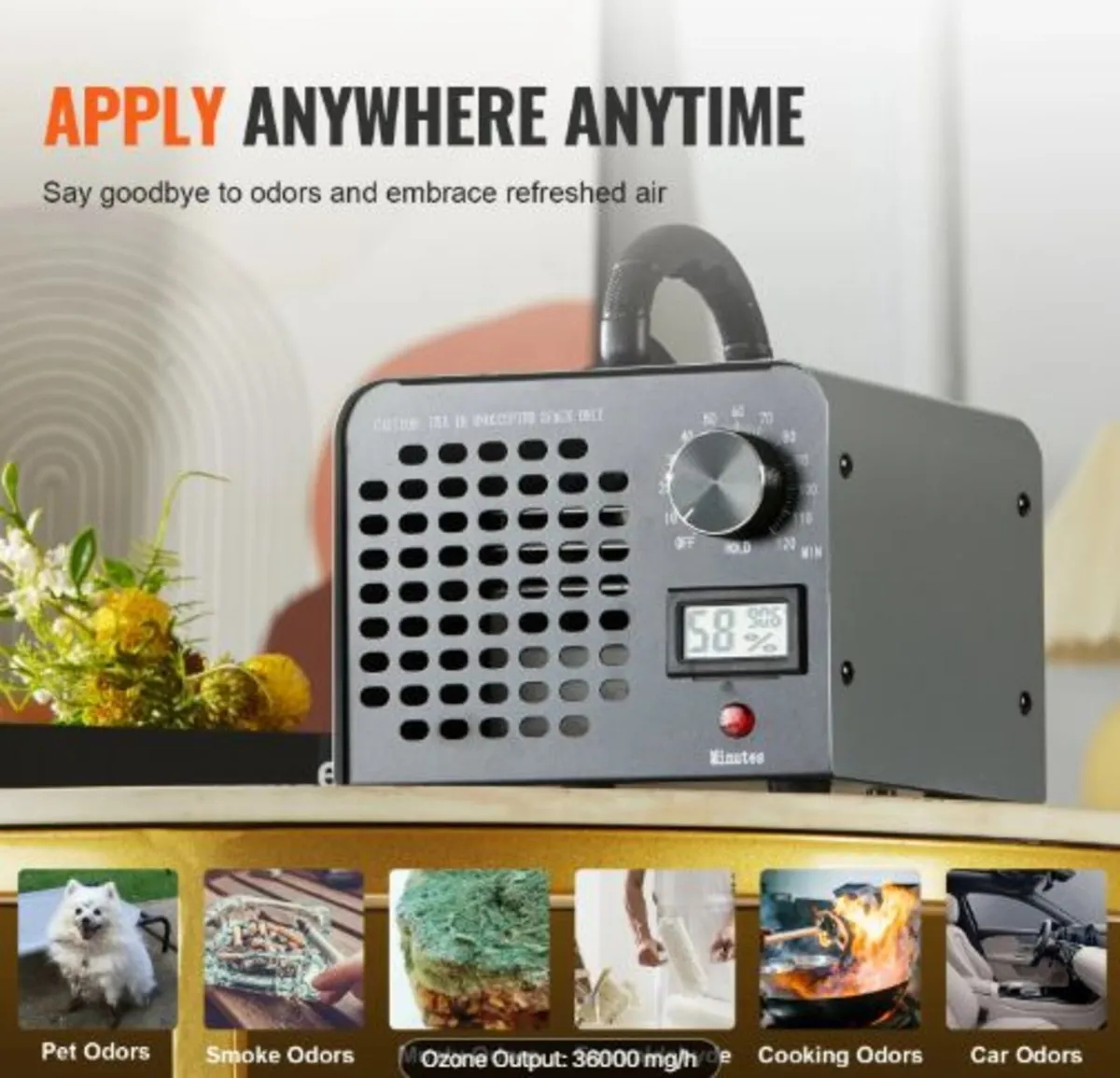 zone Generator 36000mg/h Ozone Machine Odor Remove - Image 3