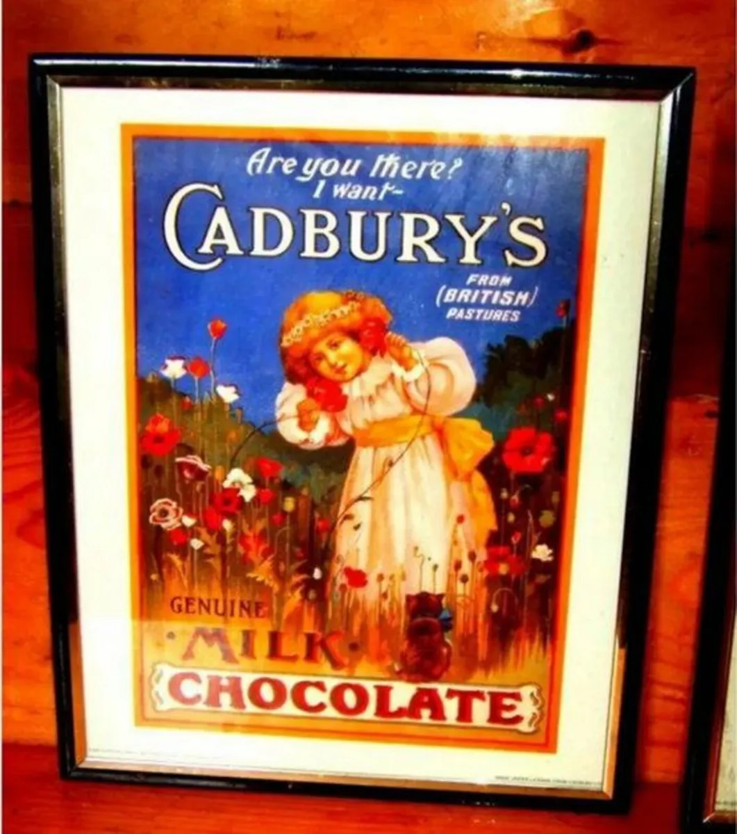 Vintage Trio Of Framed Chocolate Ad's - Image 2