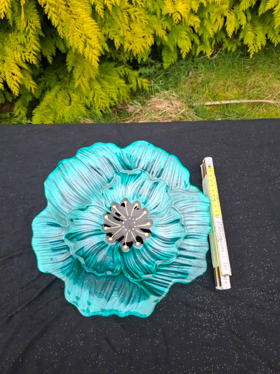 Glass floral fruit bowl postage possible
