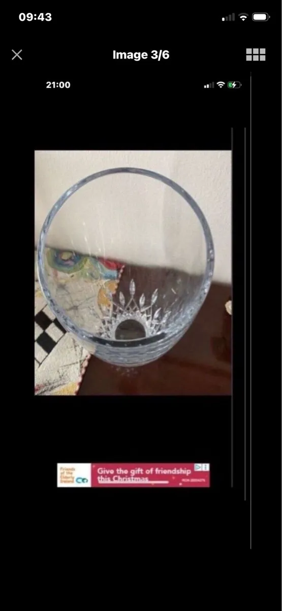 Large Waterford Crystal Angular vase - Image 3