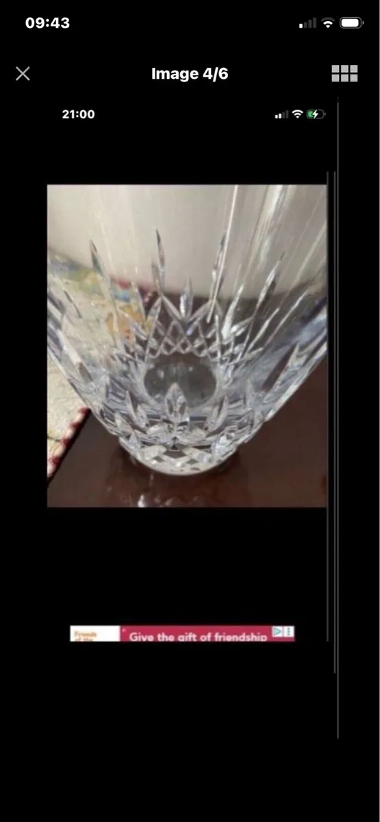 Large Waterford Crystal Angular vase - Image 4