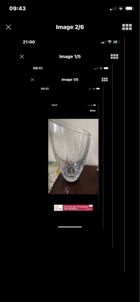 Large Waterford Crystal Angular vase - Image 2