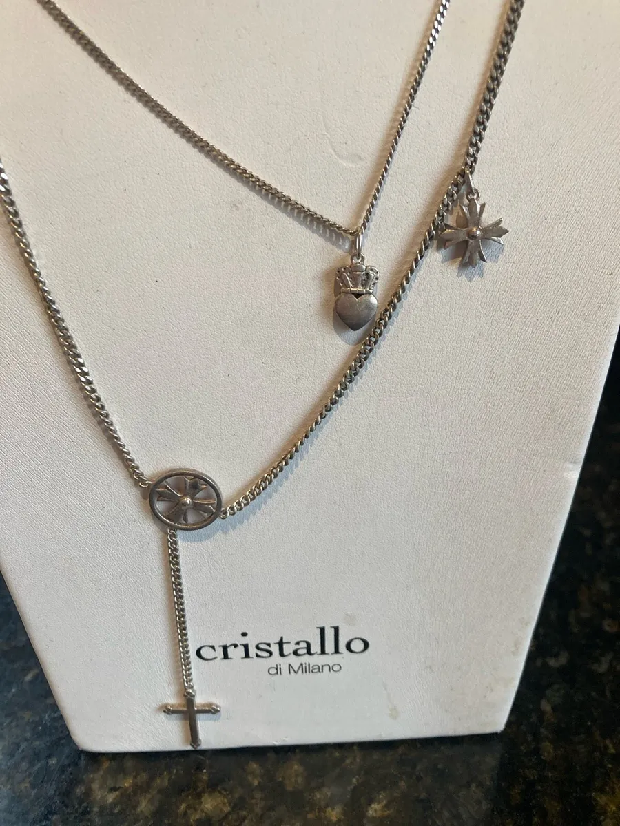 Sterling Silver John Rocha double chain 21g - Image 2