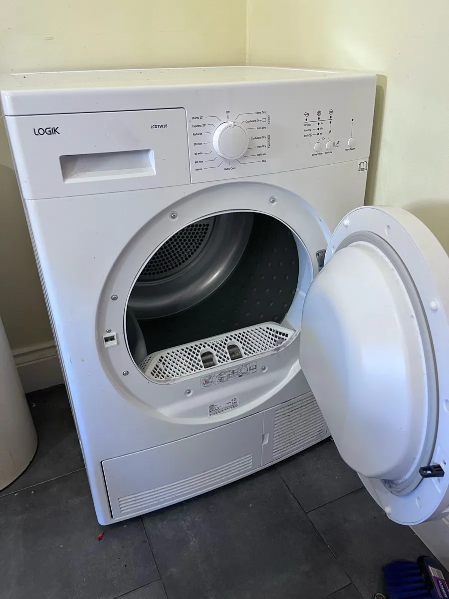 Logik - LCD7W18 7kg condenser tumble dryer white - Image 2