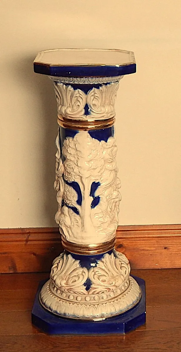 Large Vintage Italian Ceramic Pedestal Jardiniere - Image 4