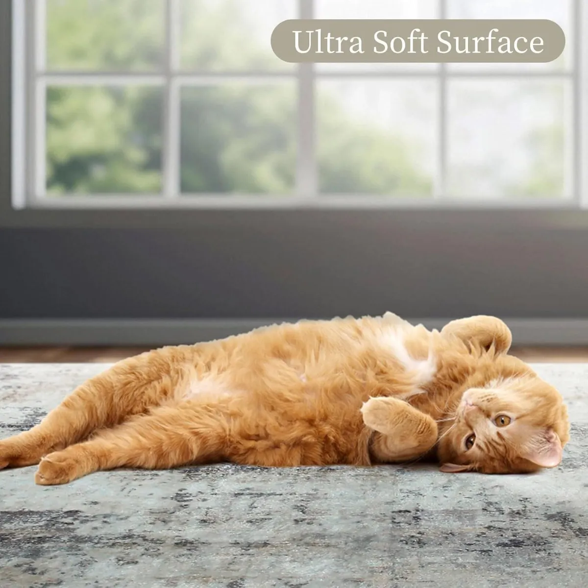 Modern Soft Area Rugs Abstract Distressed Living - Image 4