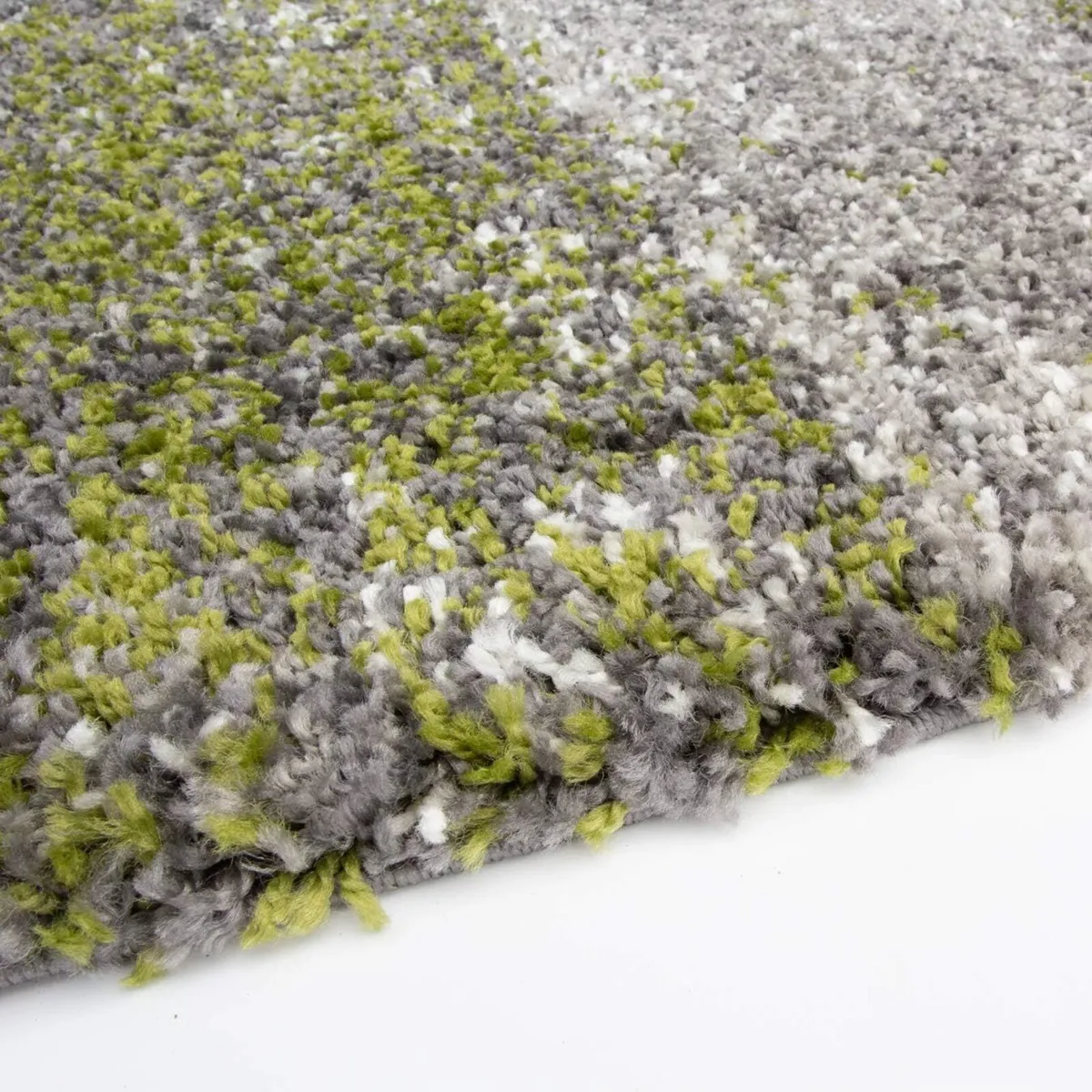 Dark Forest Green Striped Warm Thick Shaggy Shag - Image 3