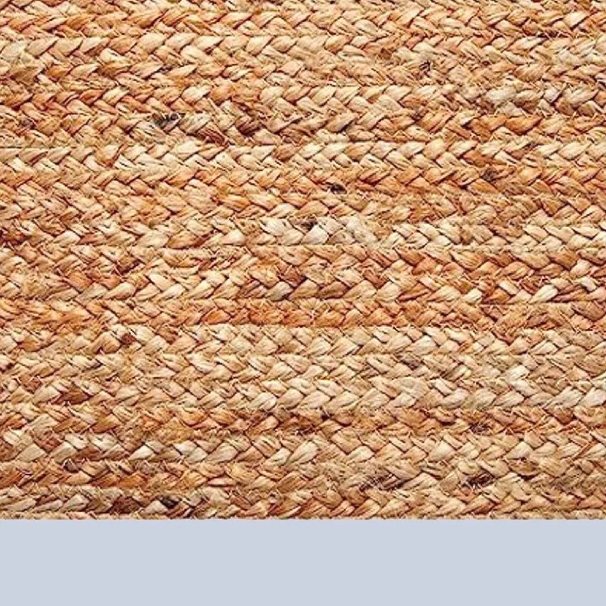 DHAKA Jute Area Rug 100% Natural Fiber Hand Woven - Image 3