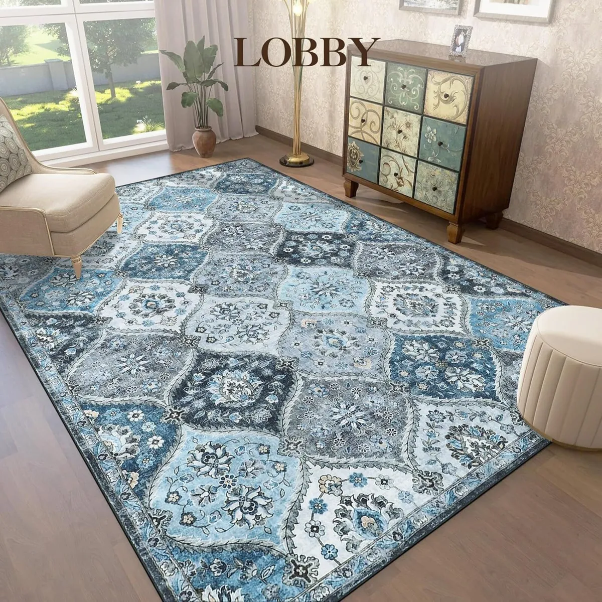 Washable Vintage Area Rugs 160x230cm Traditional - Image 2