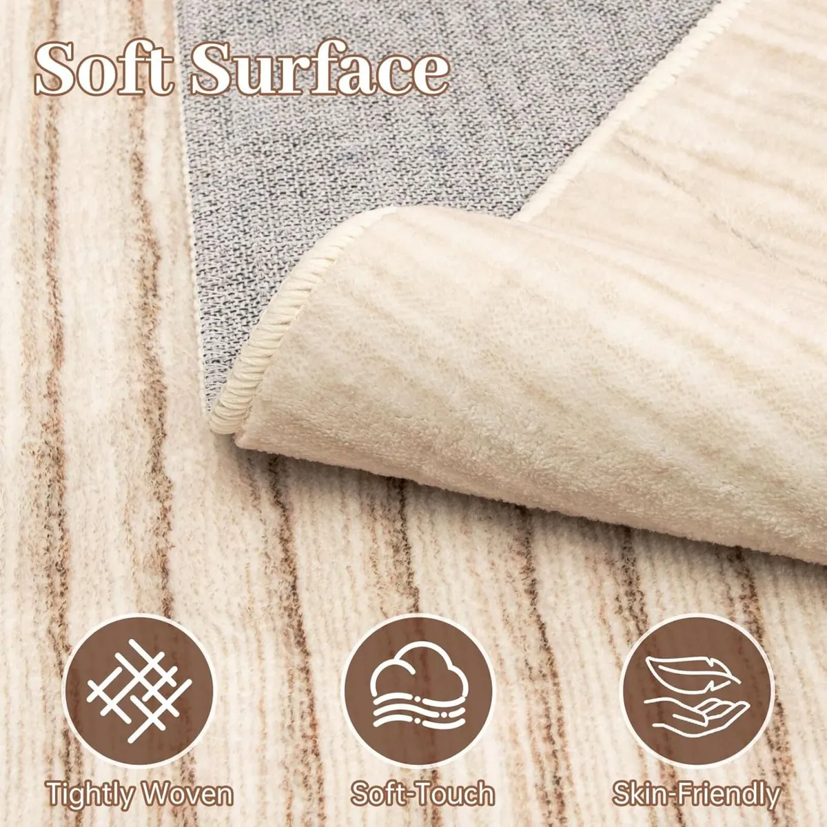 Washable Rugs Living Room 200x250cm Soft Geometric - Image 3