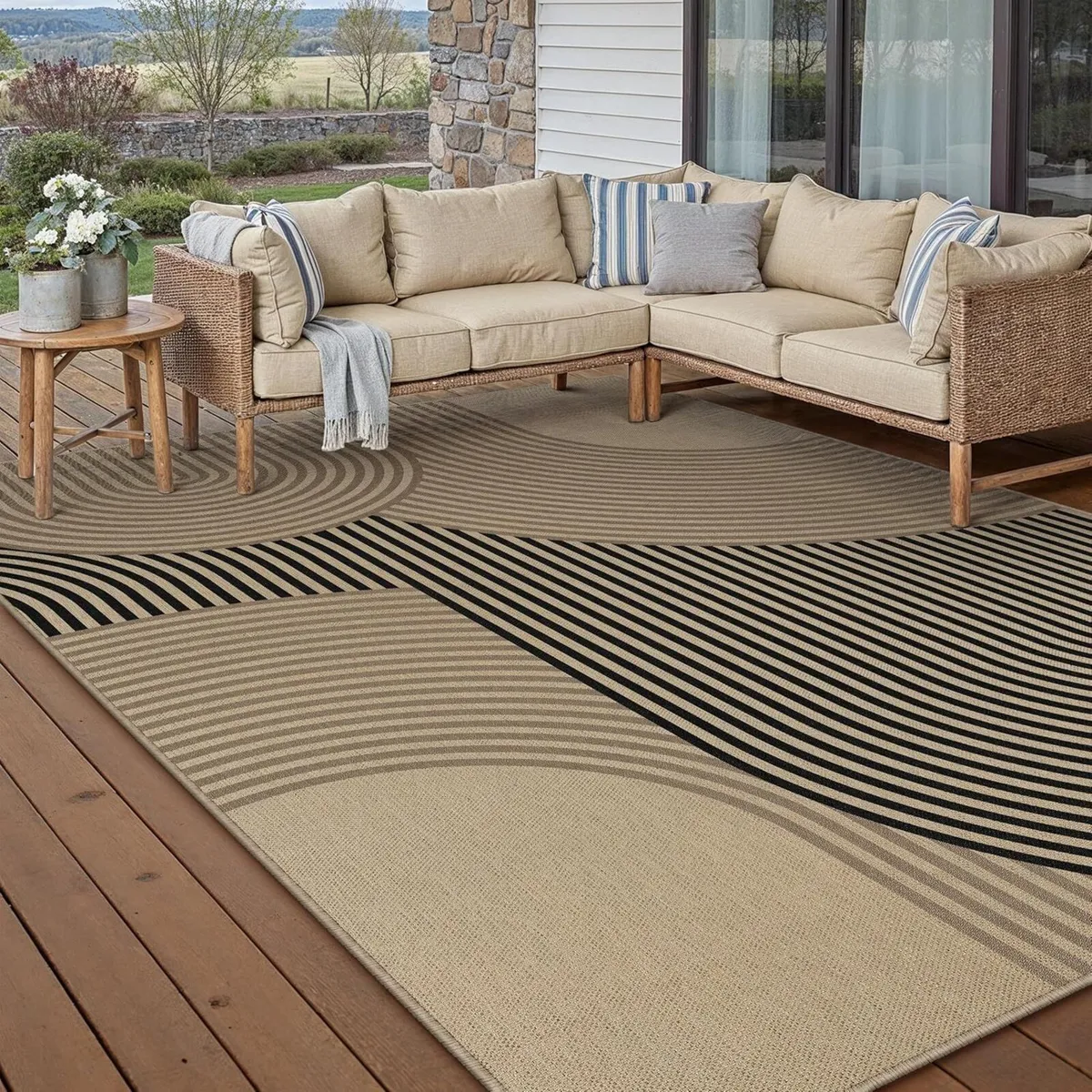 Outdoor Rug 160x230cm Rugs Living Room Garden - Image 3