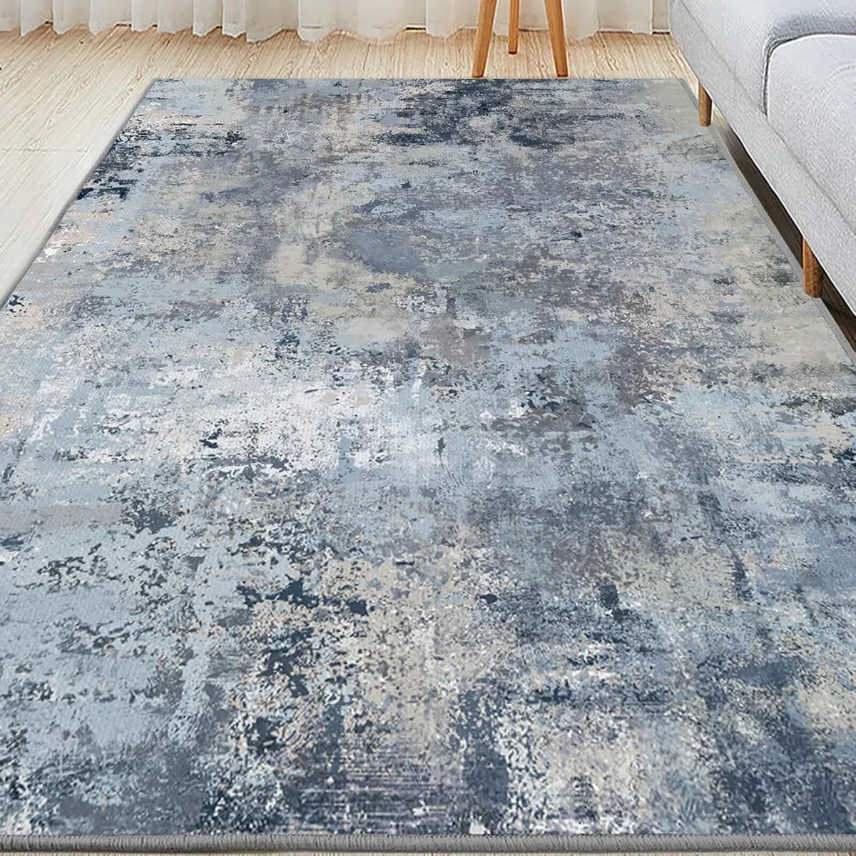 Rugs Living Room Large Blue Grey 200 x 300 cm - Image 3