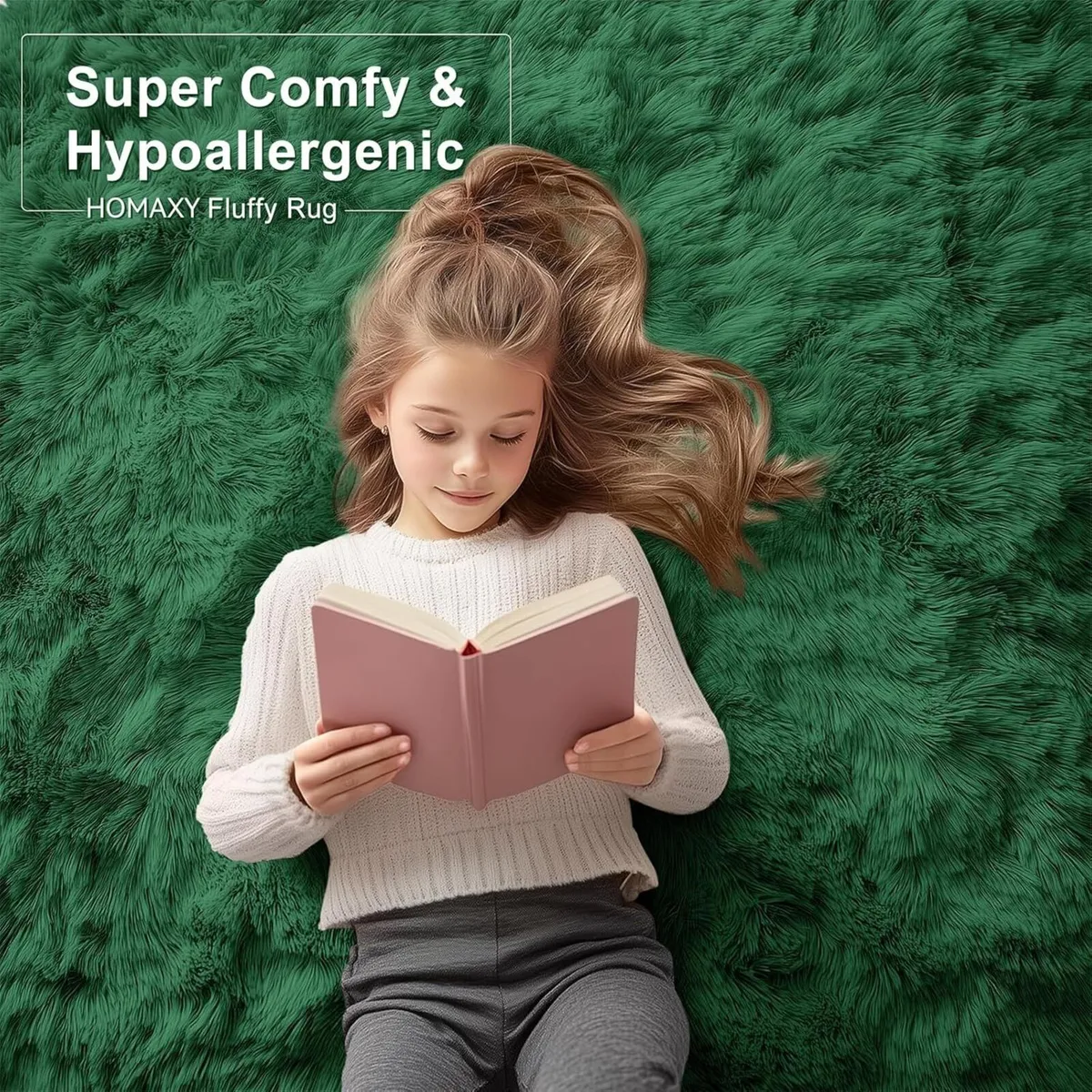 Fluffy Shaggy Rugs Living Room Large Anti Slip - Image 2