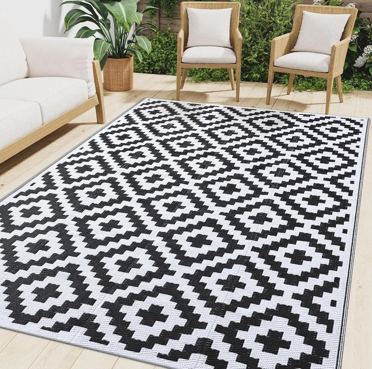 Outdoor Rug Waterproof Large Garden Rugs UV-Resist - Image 1