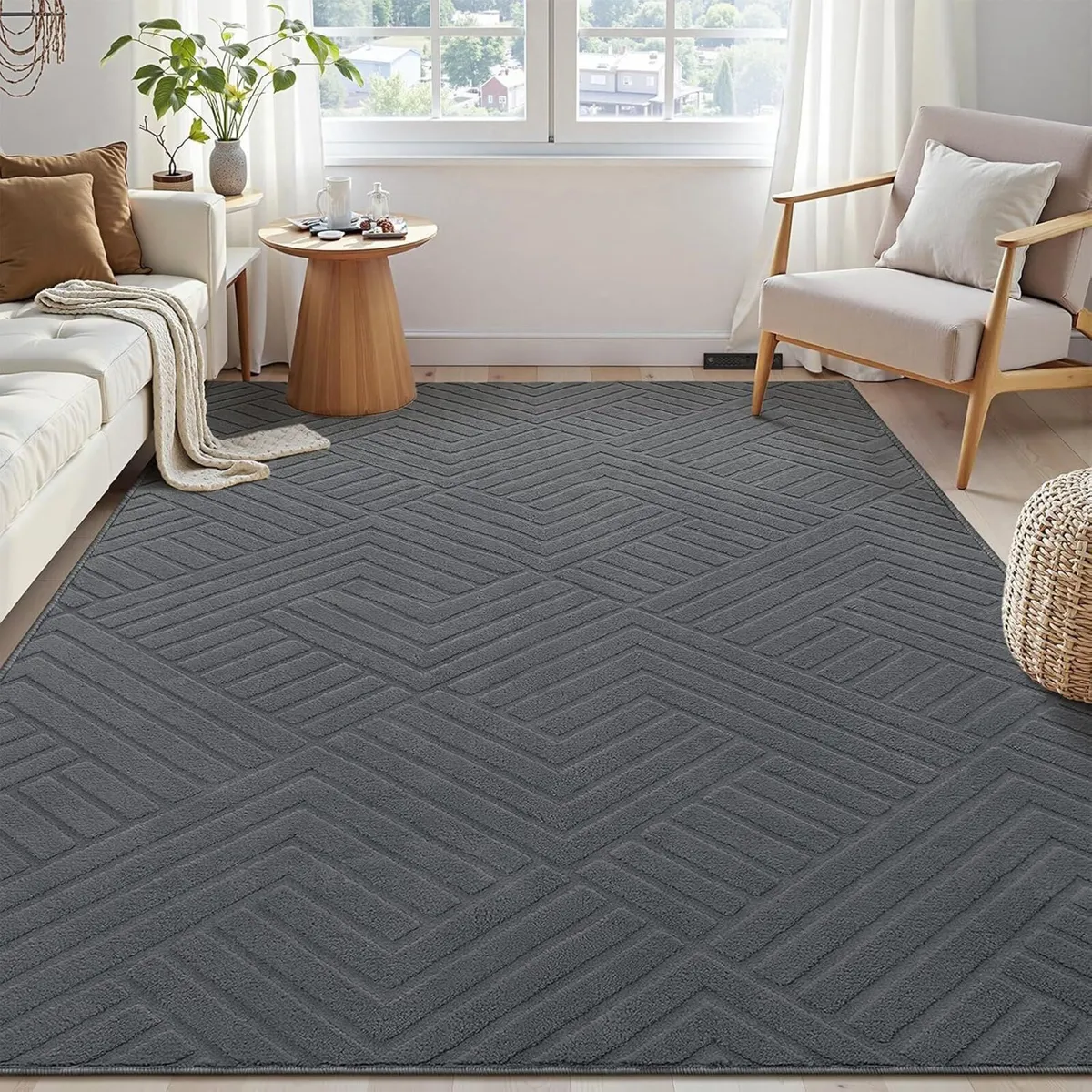 Washable Rugs Living Room 160 x 230 cm Modern - Image 1