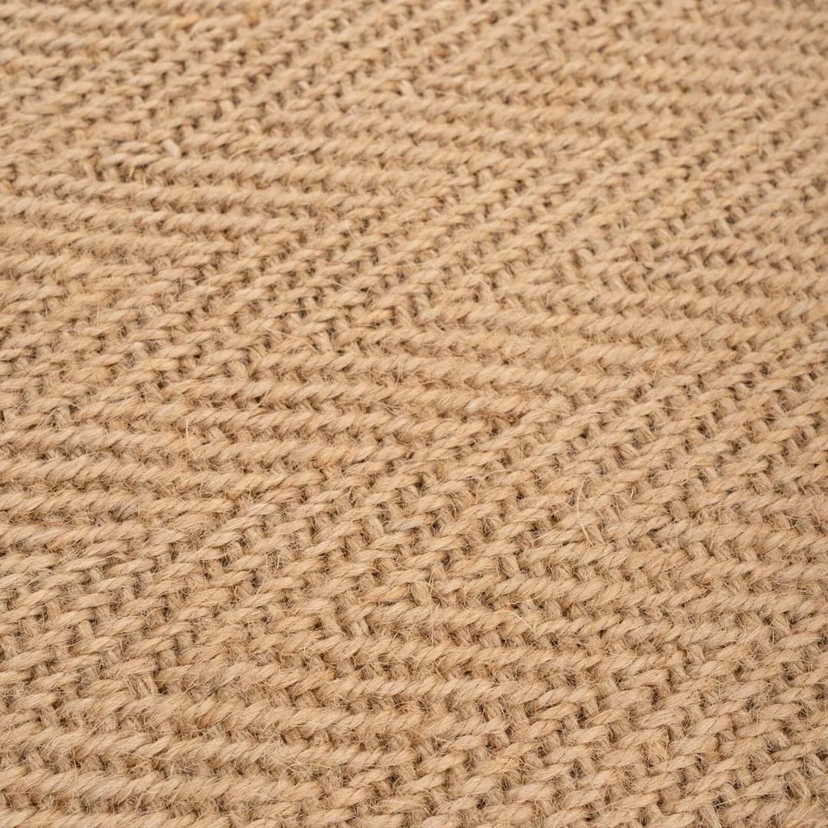 Natural Sustainable Beige Cotton Border Herringbon - Image 3
