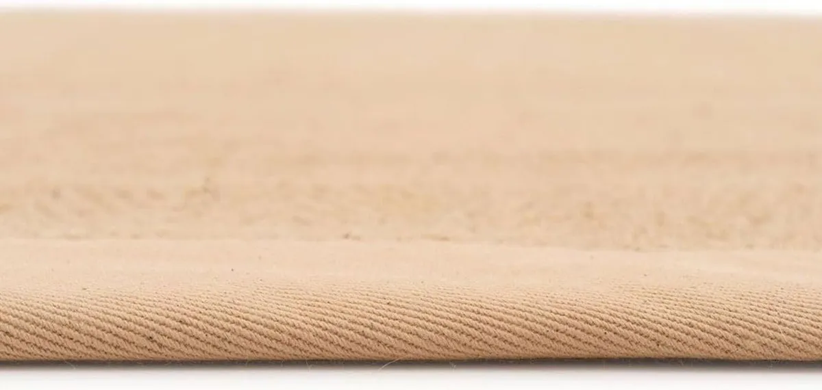 Natural Sustainable Beige Cotton Border Herringbon - Image 4