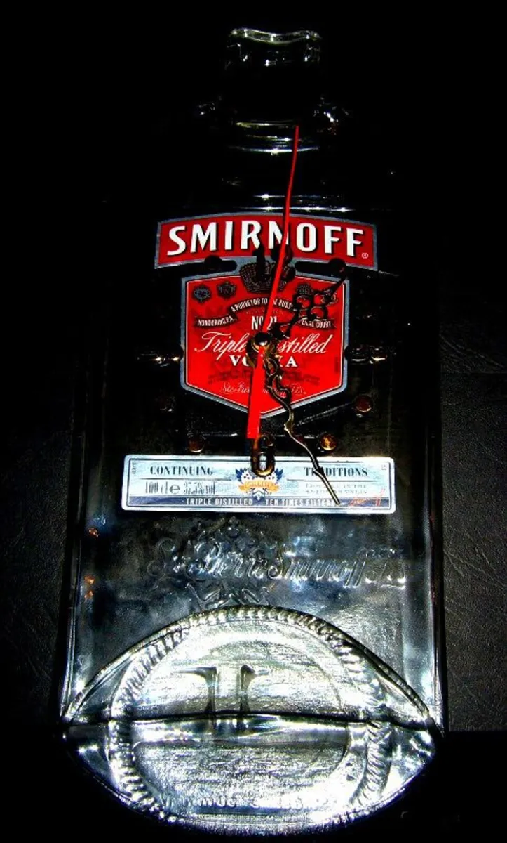 Vintage Smirnoff Bottle Wall Clock - Image 2
