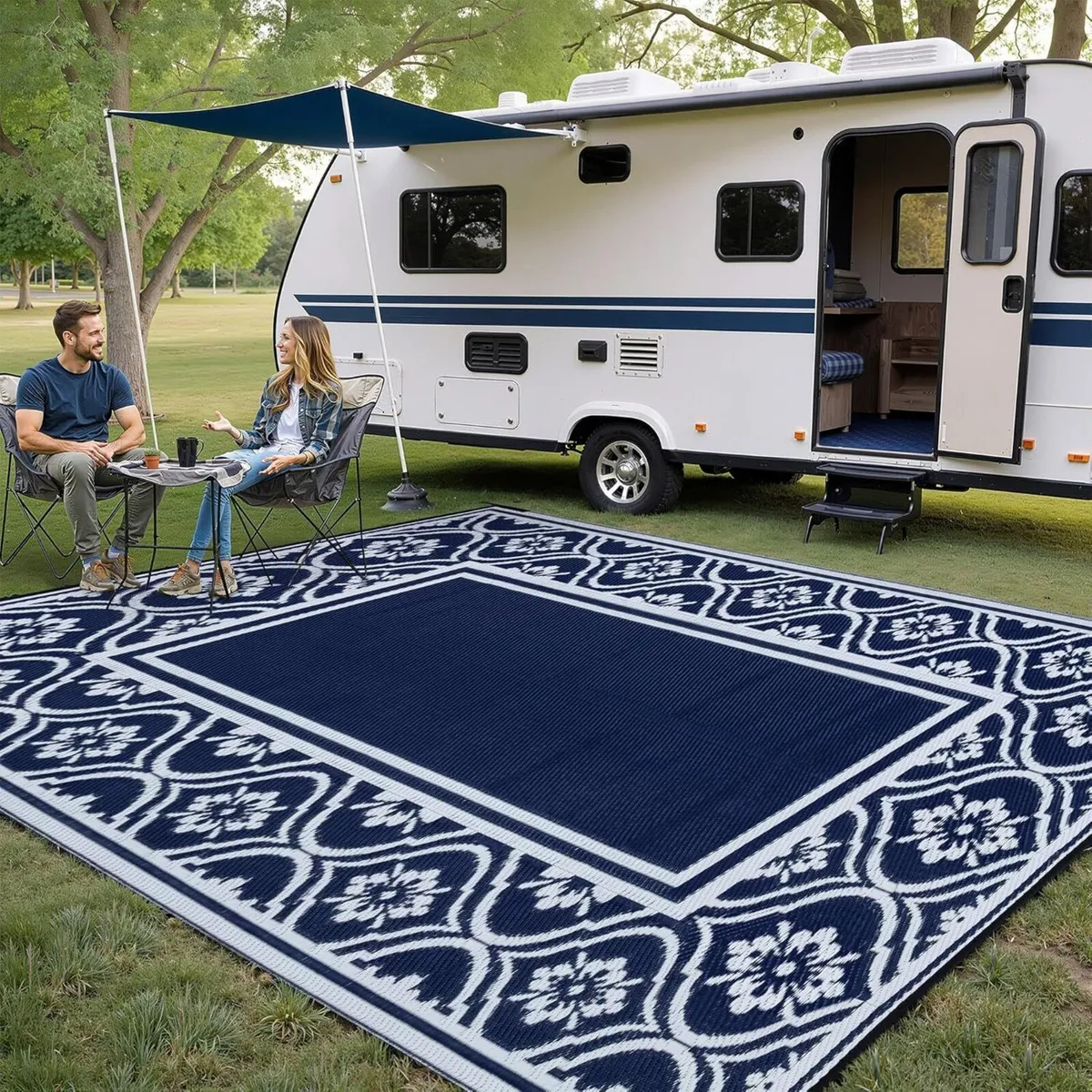 Outdoor Rug 240x300cm Extra Large Reversible - Image 1