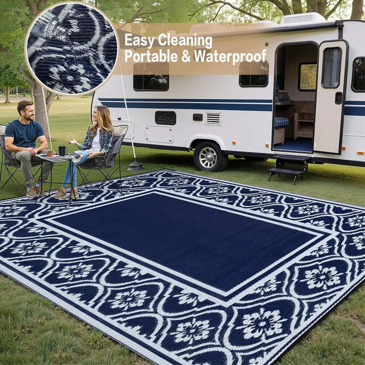 Outdoor Rug 240x300cm Extra Large Reversible - Image 4