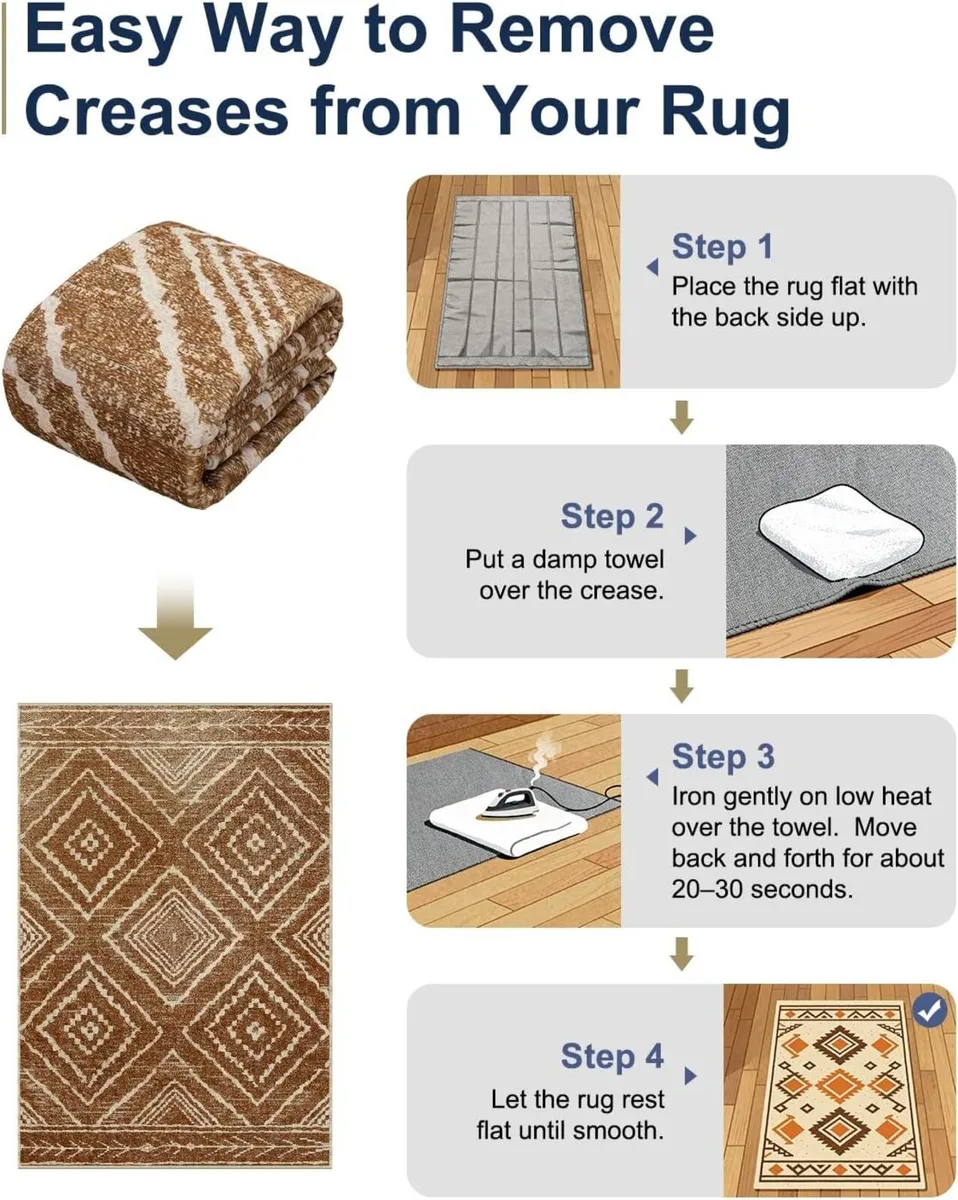 Machine Washable Rugs Living Room 90x150 cm - Image 3