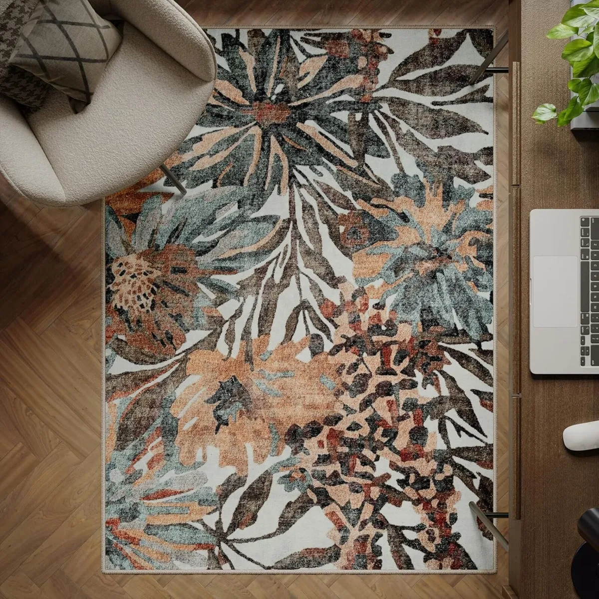 Machine Washable Rug 122x170cm 75% Recycled - Image 1