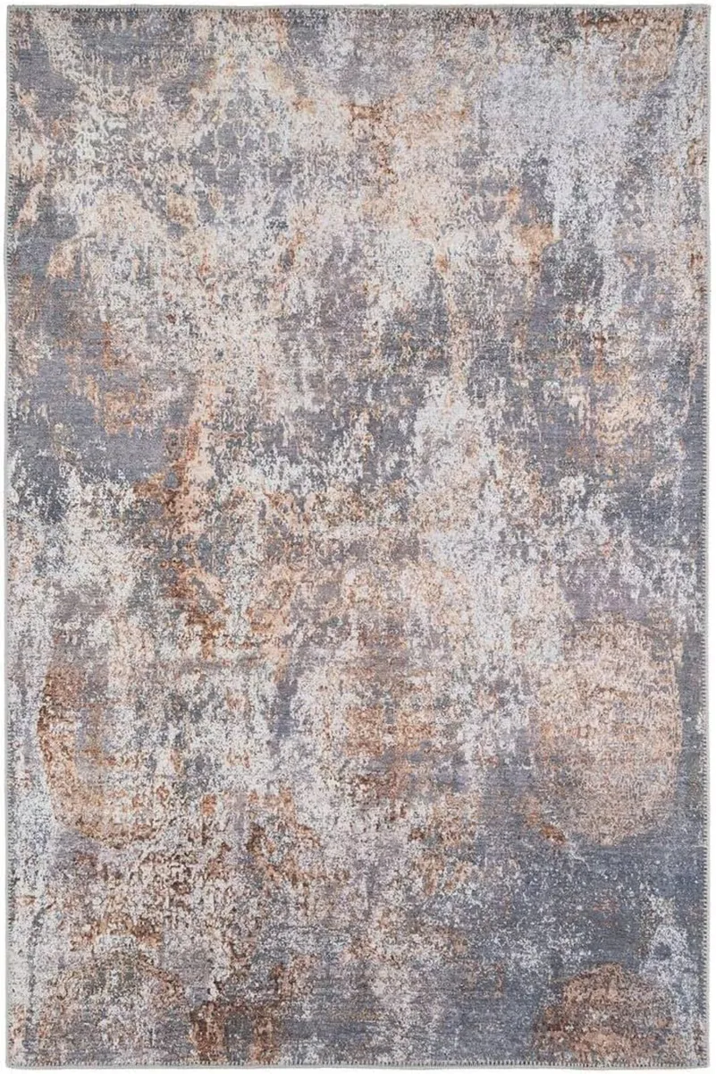 Modern Grey Abstract Washable Living Room Area - Image 1