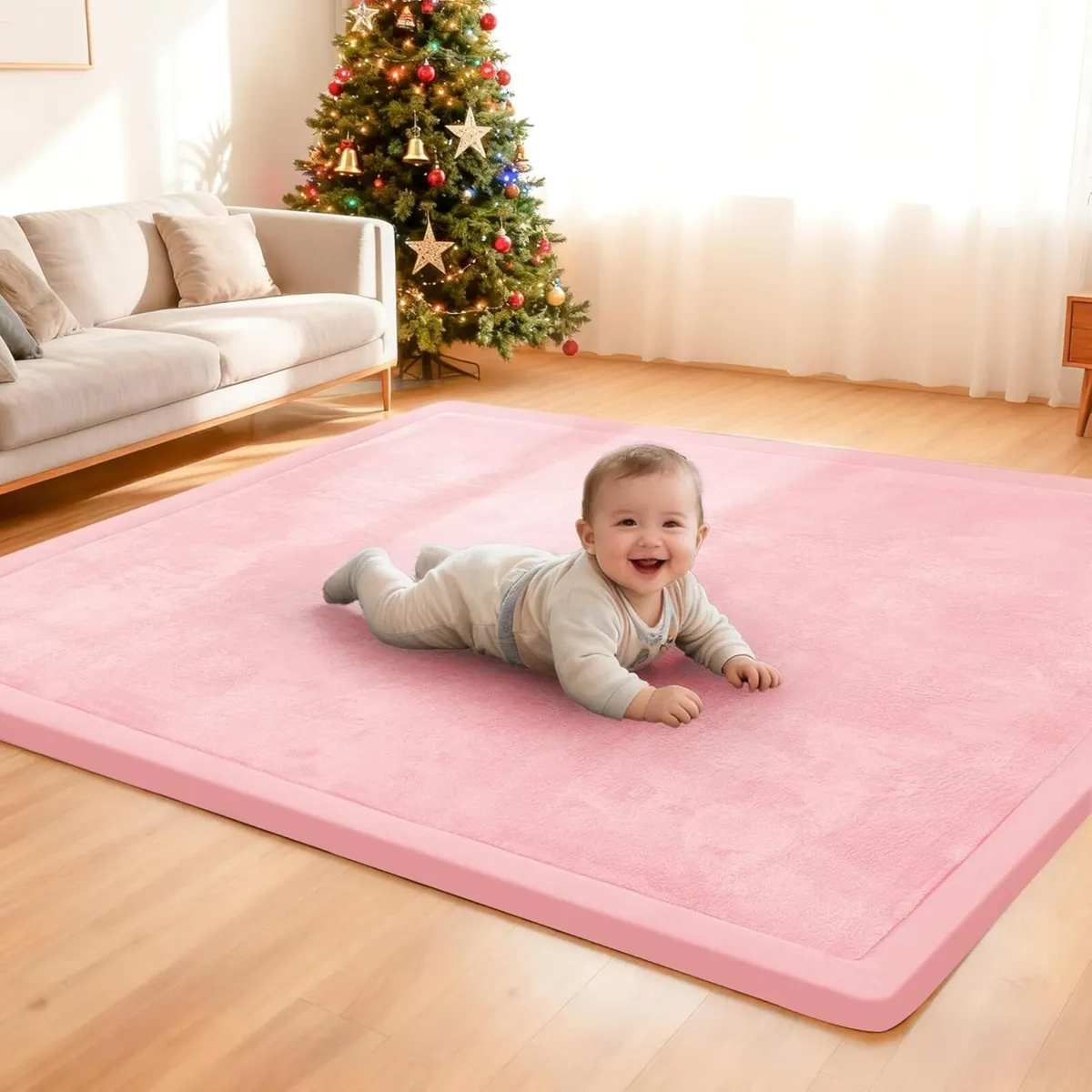 Baby Play Mat 3.5CM Thick Memory Foam Coral - Image 1
