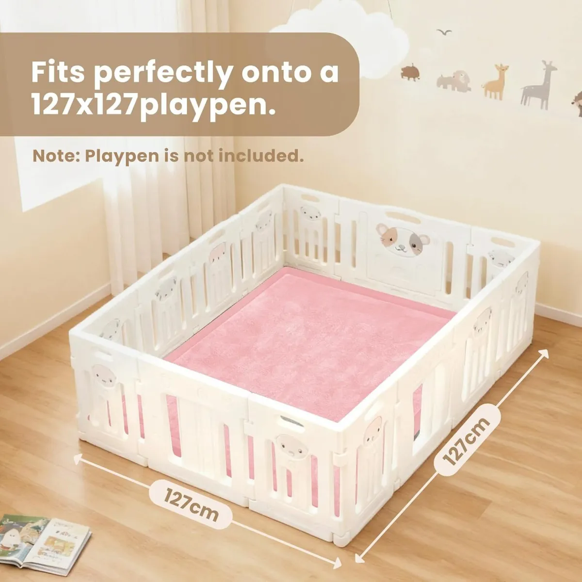 Baby Play Mat 3.5CM Thick Memory Foam Coral - Image 2