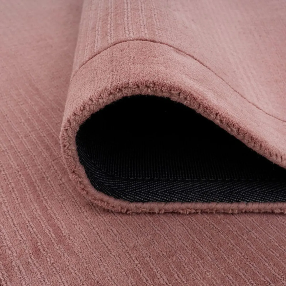 Pink Rug 100% Wool Thick Scandi Cosy Living Room - Image 4