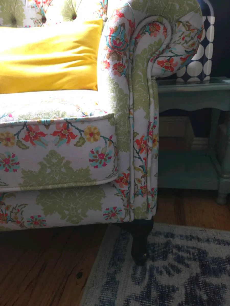 Cozy Wingback Reading Chair, Newly Upholstered - Image 4
